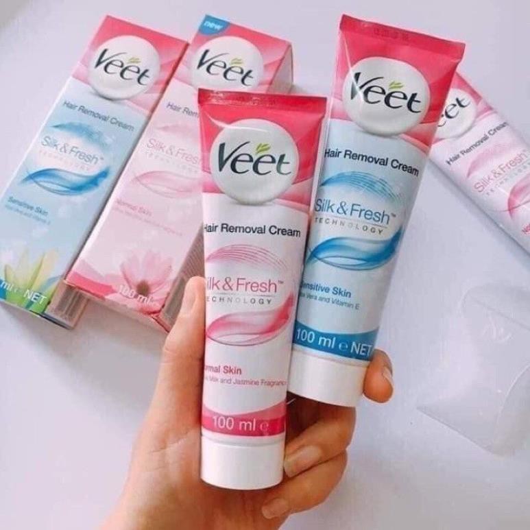 ❤𝙁𝙍𝙀𝙀𝙎𝙃𝙄𝙋❤Kem tẩy lông veet hair removal cream silk & fresh 100ml