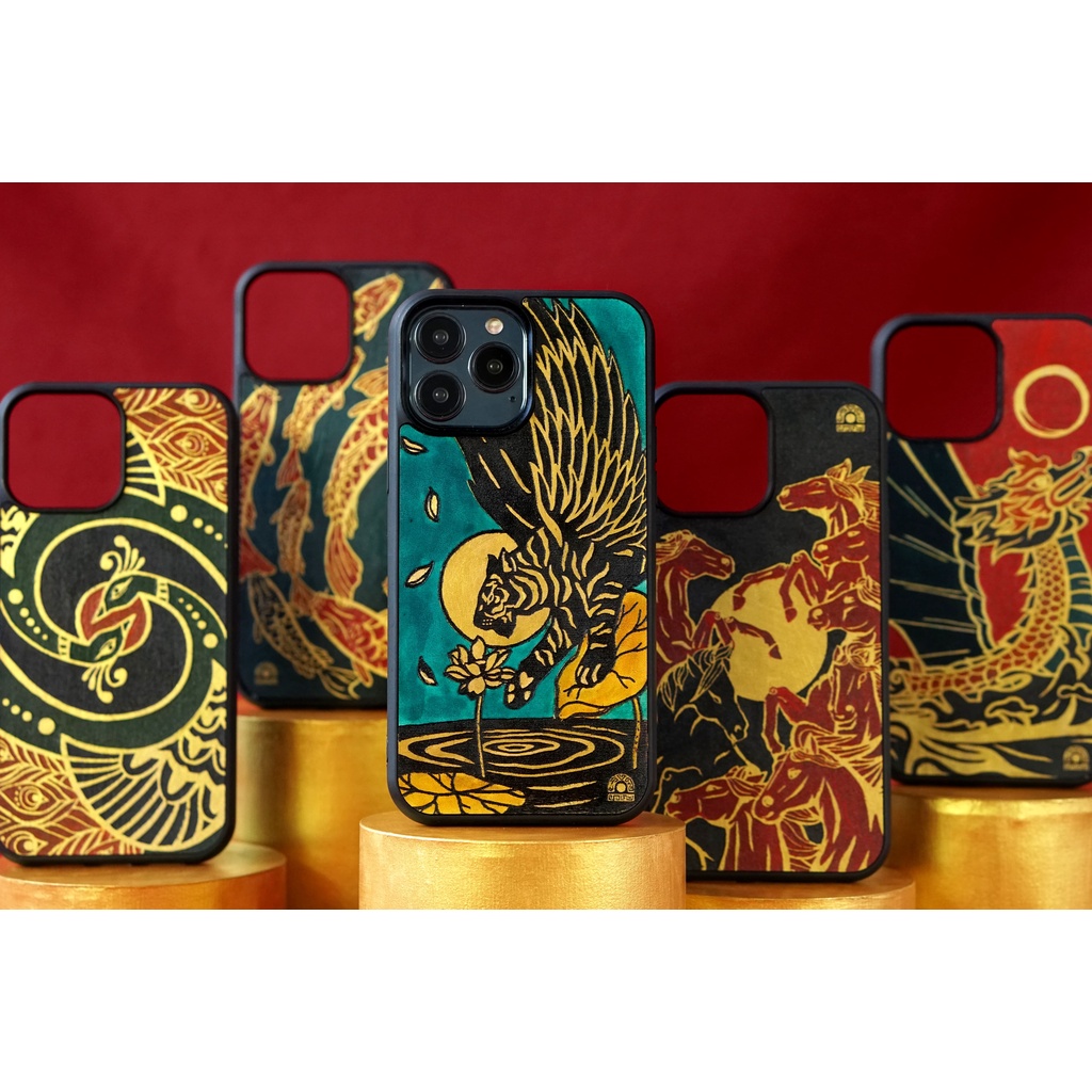 Ốp da Đỏ Case -  mẫu Vinh Hoa Phú Quý - Ốp lưng iphone/samsung Docase.vn