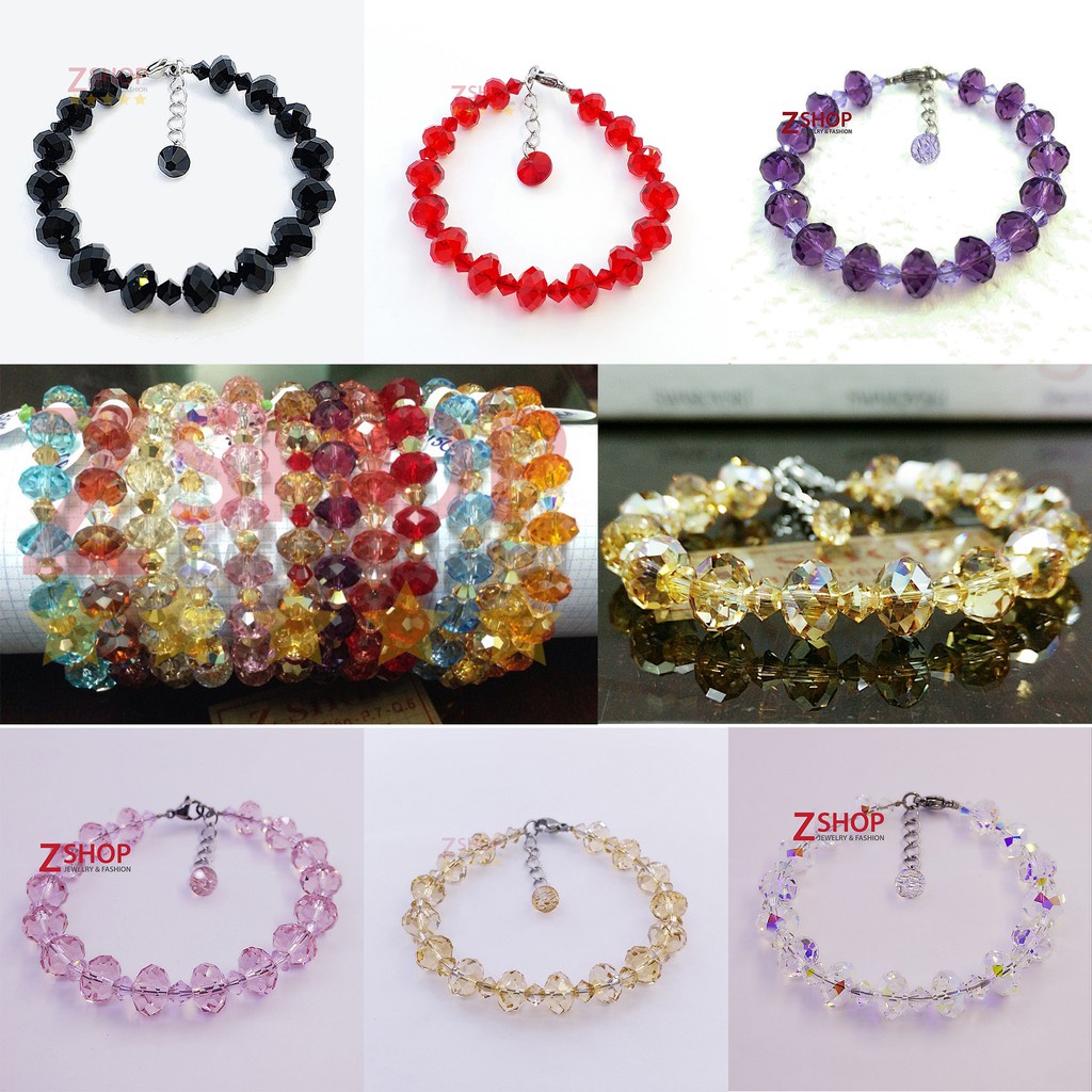 Vòng pha lê nhân tạo nhiều màu LT233