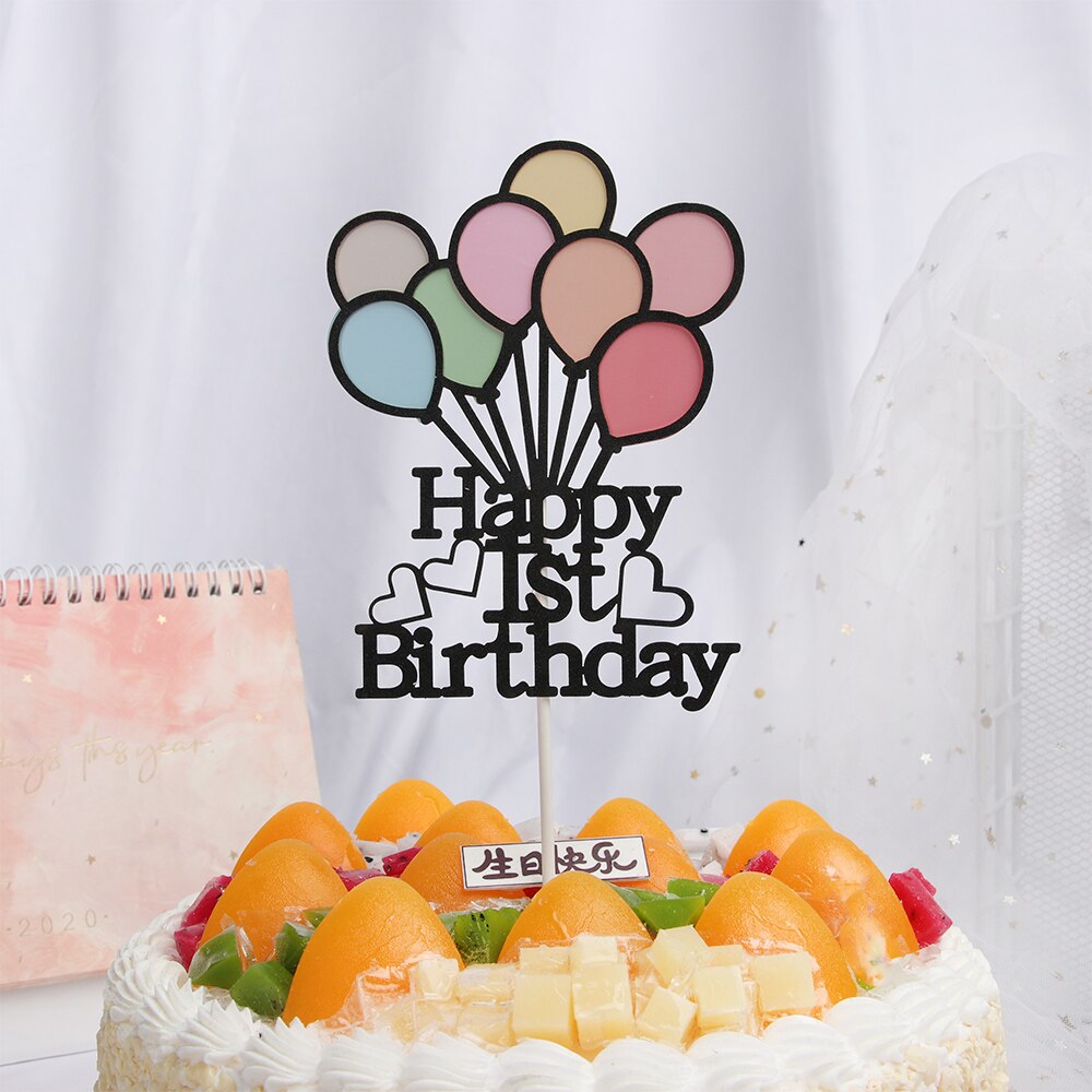 Dây Treo Trang Trí Bánh Kem Sinh Nhật Hai Lớp Nhiều Màu Sắc Mới