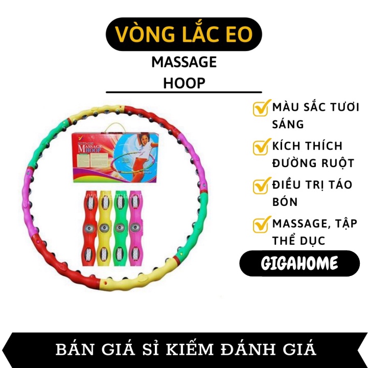 Tập thể dục tại nhà GIGAHOME Vòng lắc giảm eo Massage Hoop gấp gọn tiện lợi  GIGAHOME Vòng xoay eo 2546