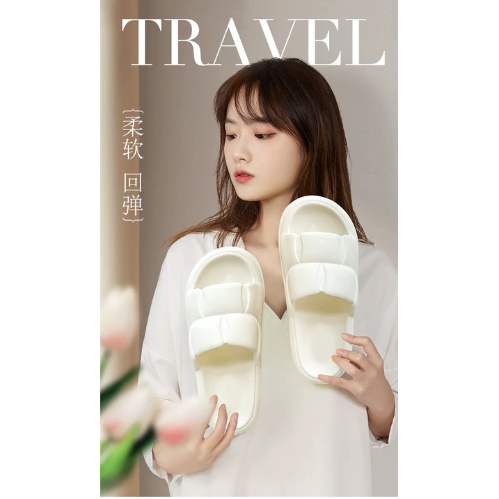 Dép đúc quai ngang đế cao 4cm, Mẫu bánh mì nữ dáng hàn chất liệu eva siêu êm MSP703