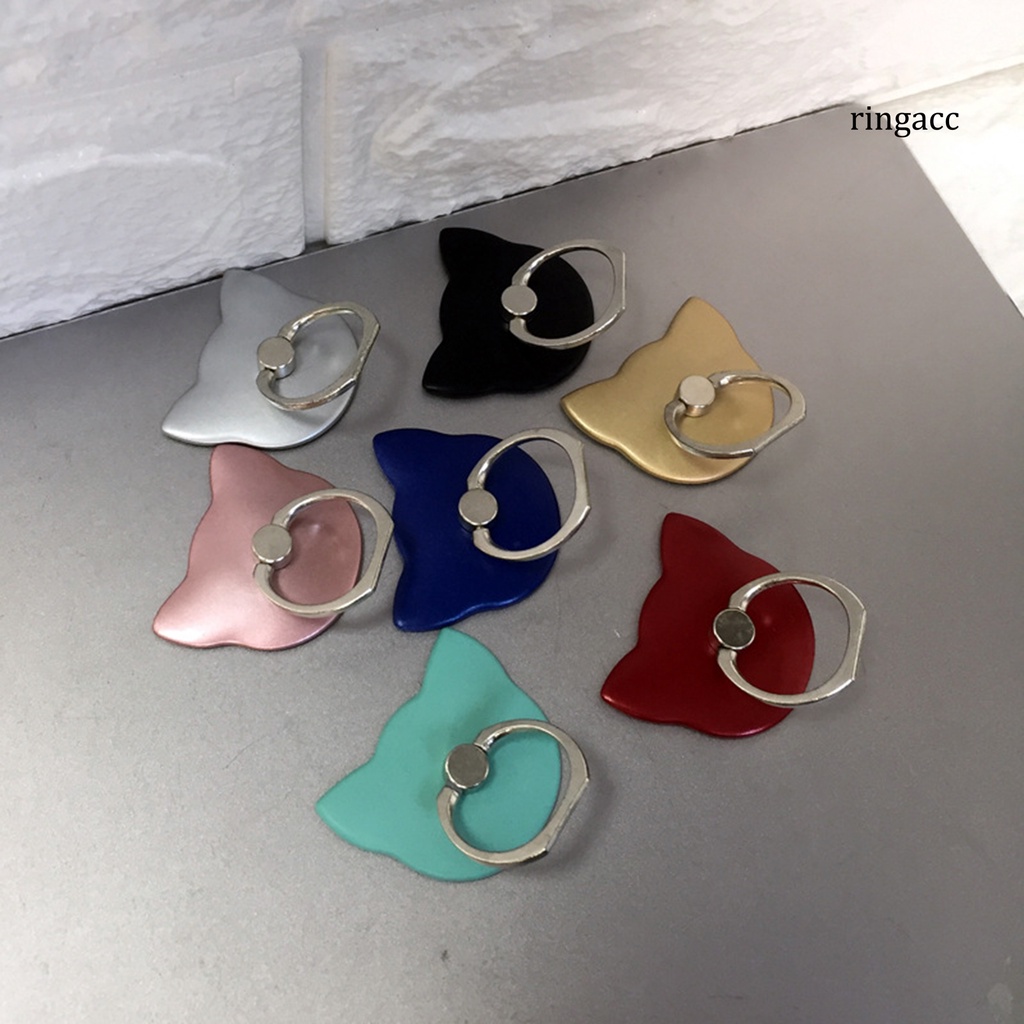 Giá Đỡ Điện Thoại Dạng Vòng Nhẫn Bằng Hợp Kim Kẽm Hình Mèo Đáng Yêu