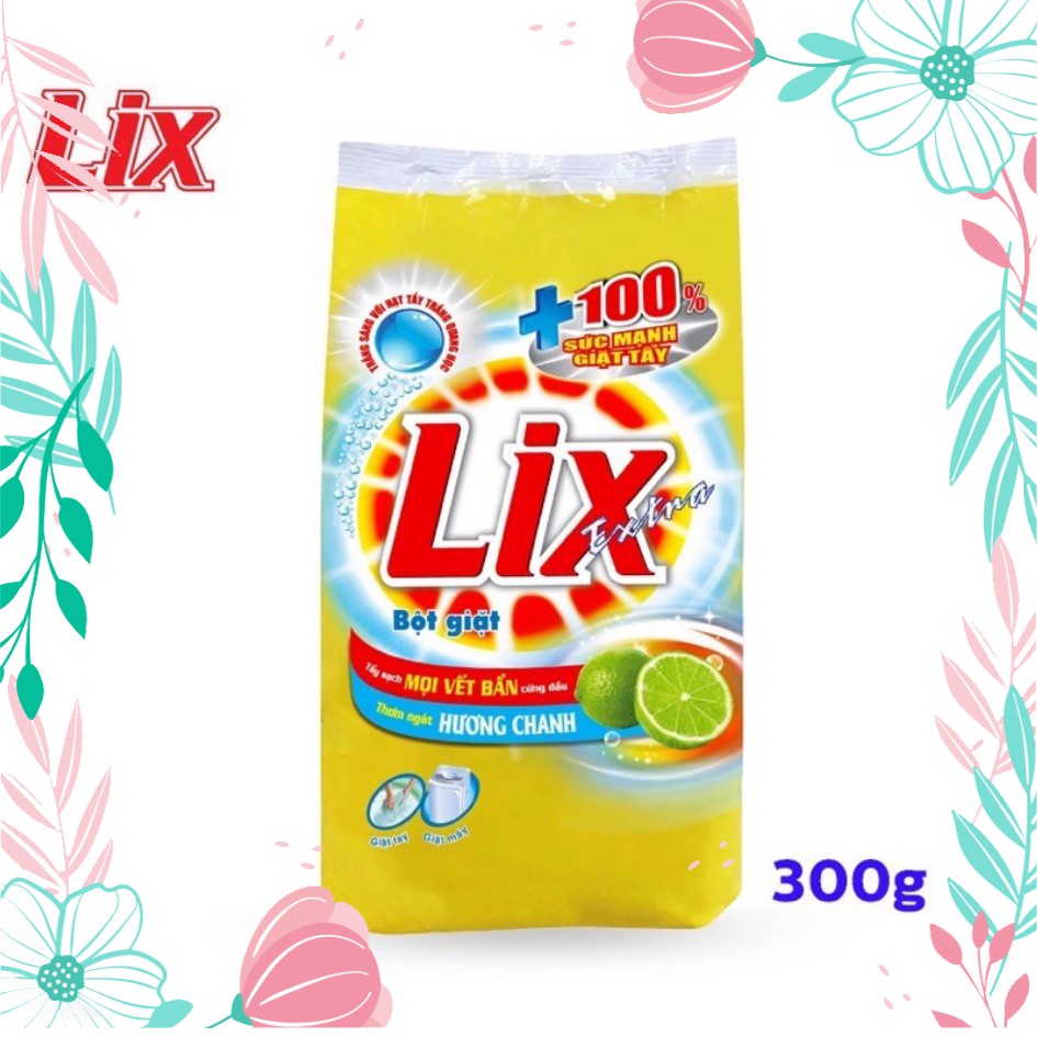 ktoan Bột Giặt LIX Hương Chanh 300g / LIX Extra Hương Hoa 260g (Giao Ngẫu Nhiên) T