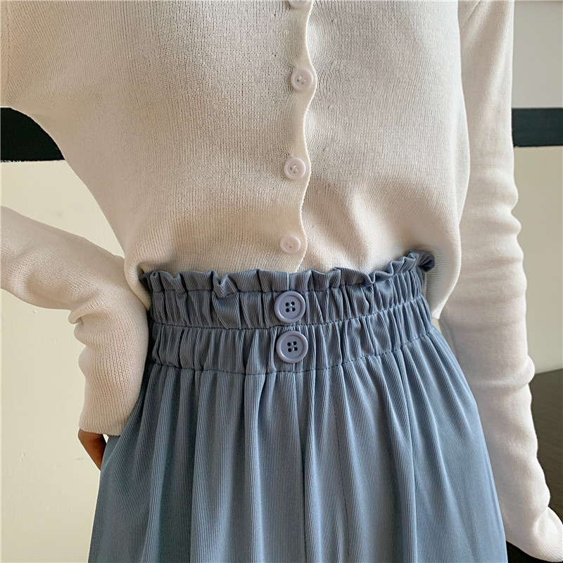 Quần ống rộng lưng cao thời trang Hàn Quốc cho nữ | BigBuy360 - bigbuy360.vn