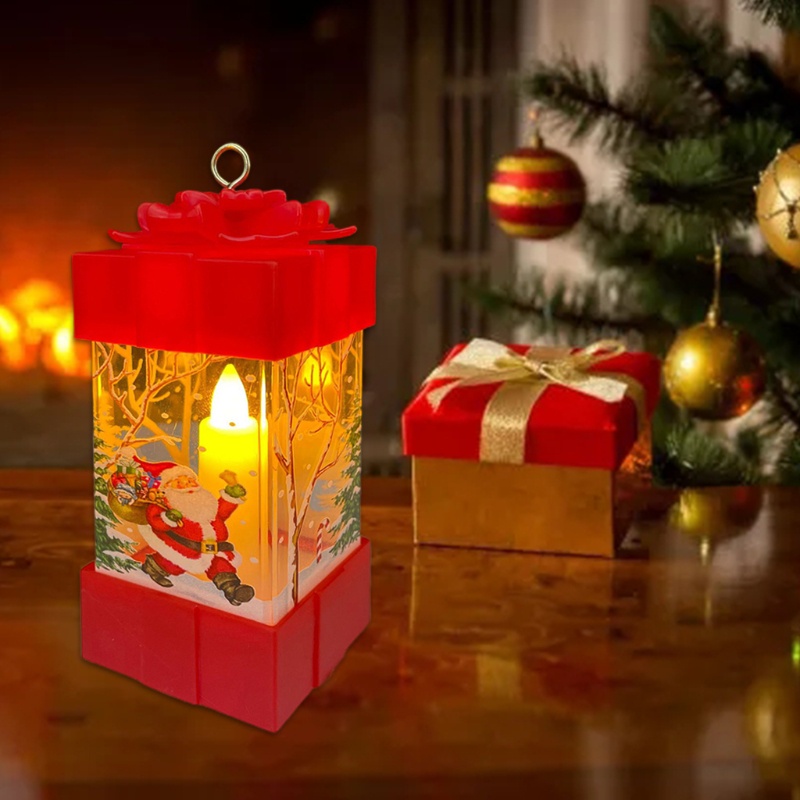 Li Đèn Lồng LED Sáp In Họa Tiết Phong Cách Châu Âu 4 Màu Sắc Dùng Pin Po