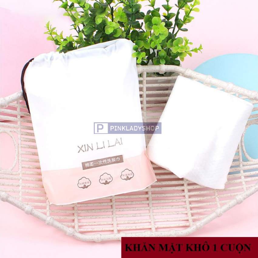 Khăn mặt khô Xinlilai dùng 1 lần lau khô, lau ướt - Giấy lau mặt dùng một lần (1 gói/cuộn/nhiềulần dùng))