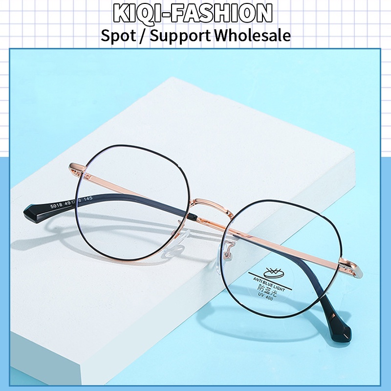 (KIQI-FASHION) COD Mắt Kính Chống Ánh Sáng Xanh Thời Trang Cổ Điển Cho Nam Nữ