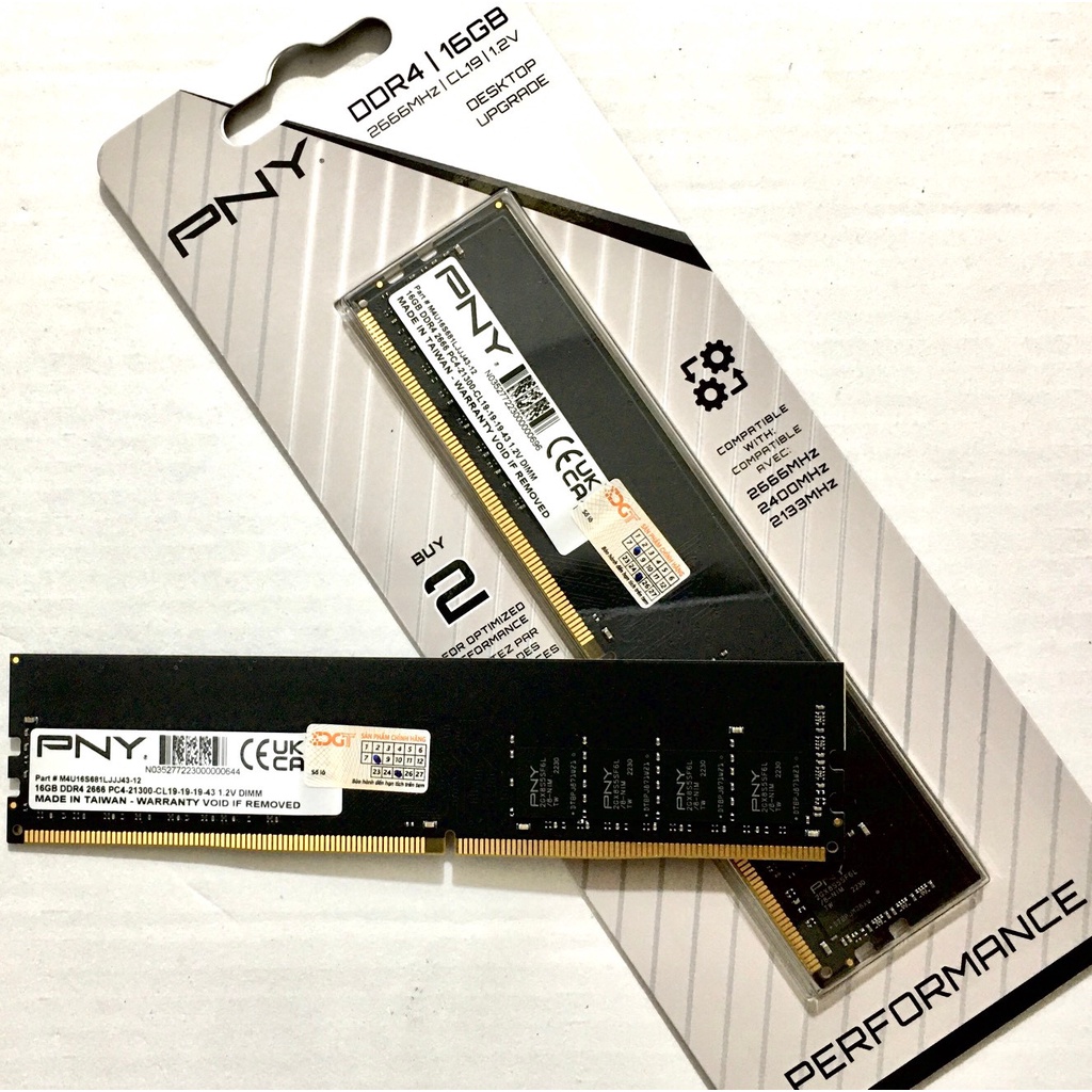 Chính hãng-Ram máy tính PNY 8GB/16GB Bus 2666/3200 BH 36 Tháng