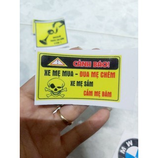 Combo 2 Tem Decal Cảnh Báo Dán Xe Giá Rẻ
