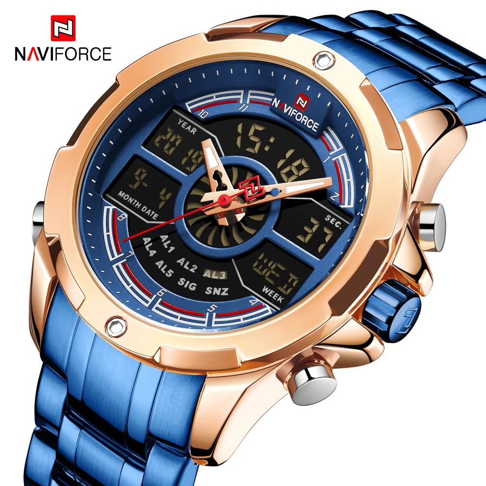 Đồng Hồ Đeo Tay NAVIFORCE 9170 Chống Nước Phát Quang Dành Cho Nam
