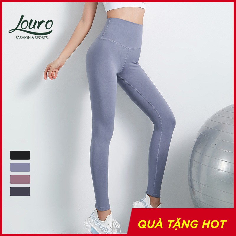 Quần tập thể thao nữ cao cấp Louro QL48, kiểu quần tập Yoga, Gym, Zumba nâng mông, co giãn 4 chiều, hút mồ hôi tốt