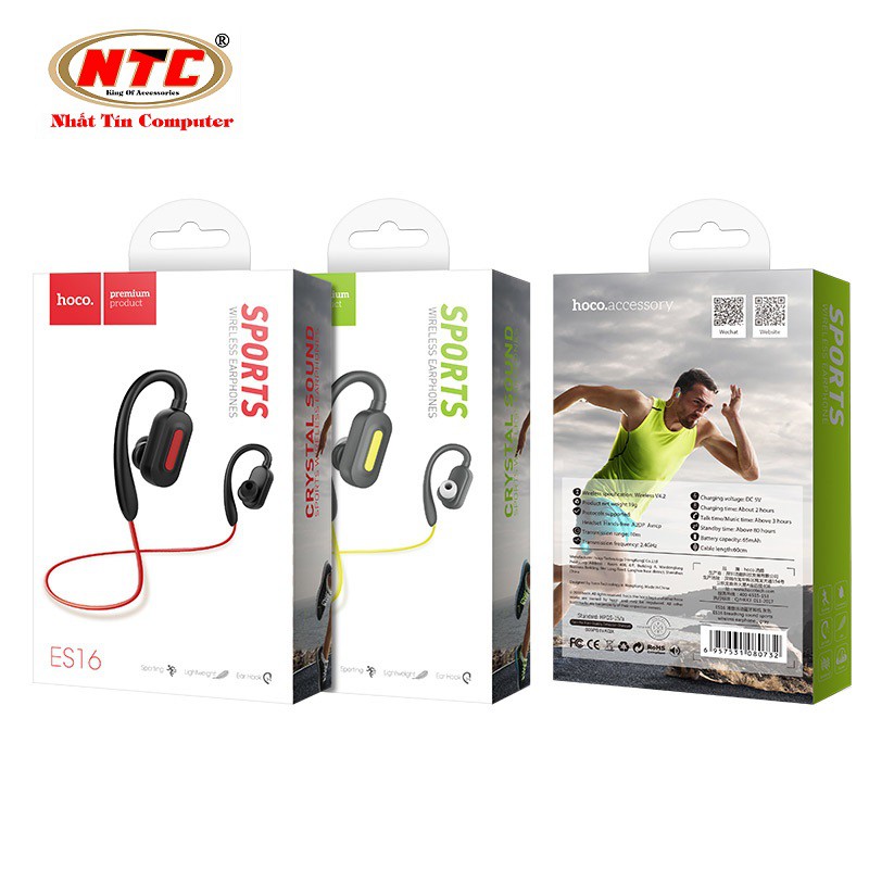 Tai nghe bluetooth thể thao Hoco ES16 Crystal sound V4.2 - Hãng phân phối chính thức