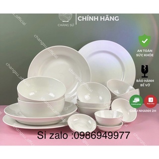 Bát Bộ đồ ăn gốm sứ trắng trơn,bát đĩa tô chén sứ LOHACO cao cấp- tự chọn món