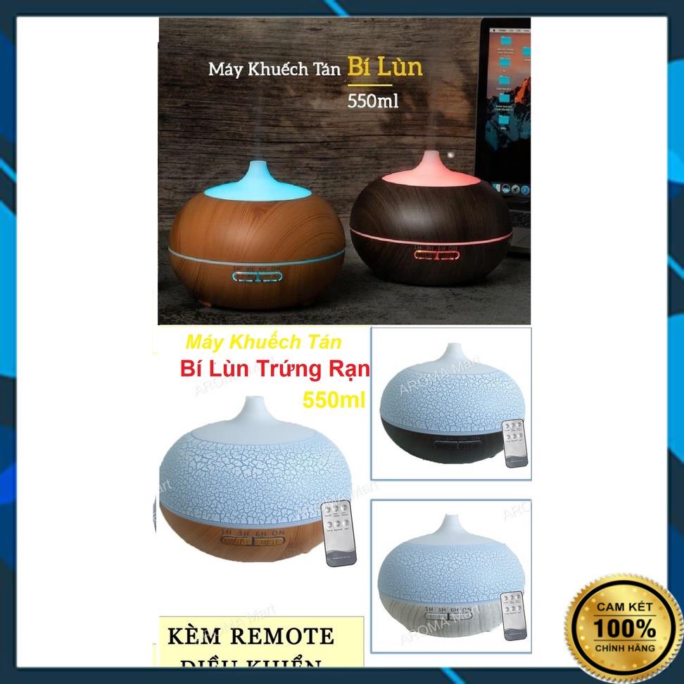 Máy Xông Tinh Dầu Phòng Ngủ 550ml - Tặng Kèm Tinh Dầu, Máy Khuếch Tán Tinh Dầu Tạo Ẩm Thơm Phòng, Đèn Xông Tinh Dầu