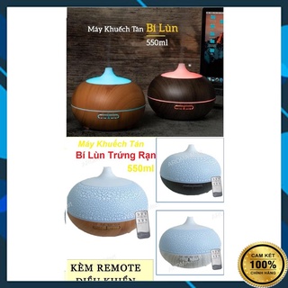 Máy Xông Tinh Dầu Phòng Ngủ 550ml - Tặng Kèm Tinh Dầu, Máy Khuếch Tán Tinh Dầu Tạo Ẩm Thơm Phòng, Đèn Xông Tinh Dầu