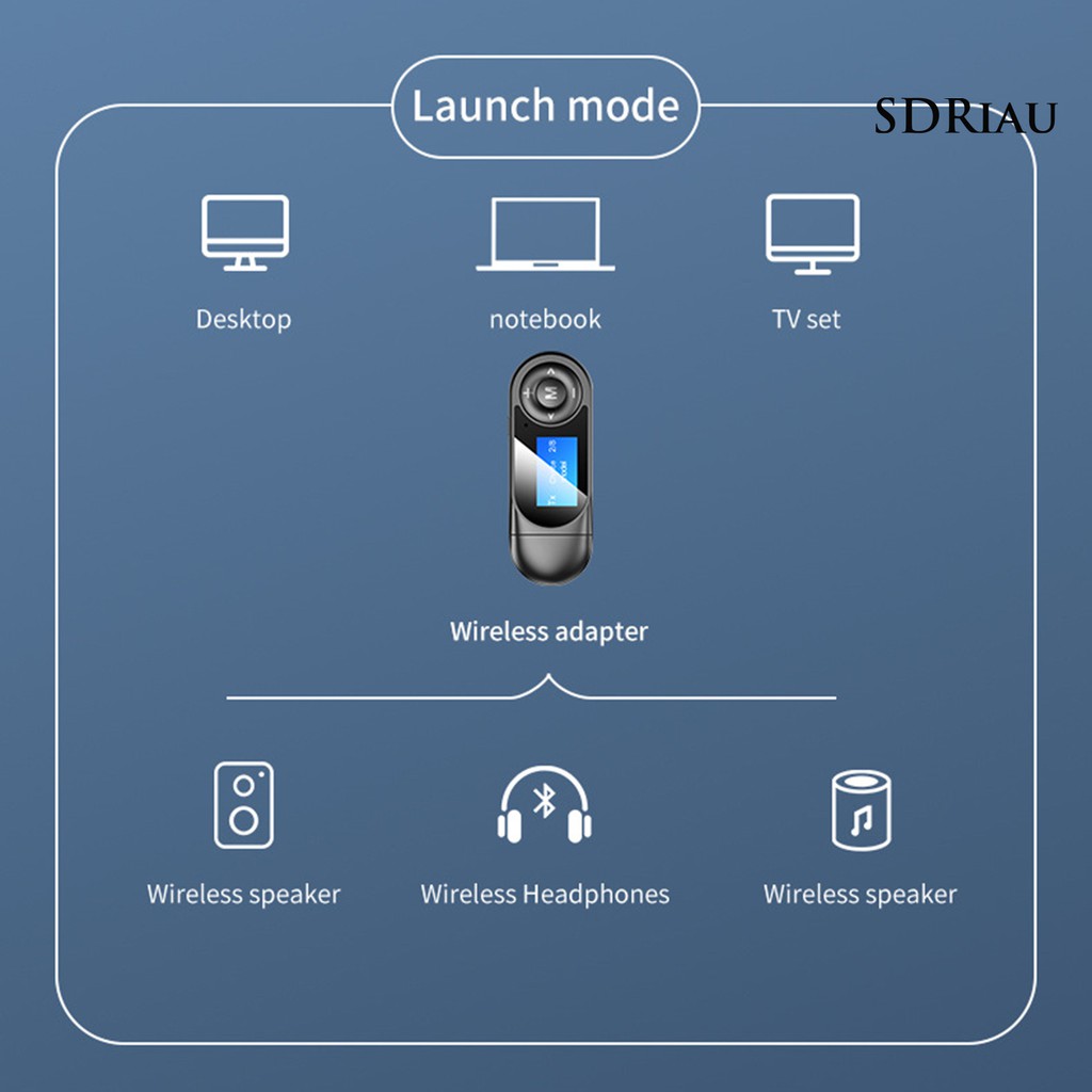 Usb thu phát bluetooth 5.0 Qcdz T13 đầu cắm 3.5mm tiện dụng cho xe hơi