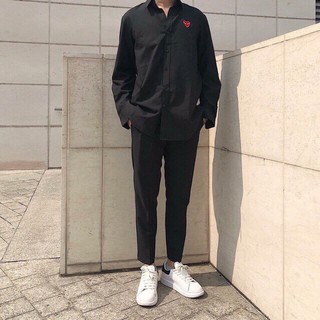Áo sơ mi thêu Tim Nam Nữ
