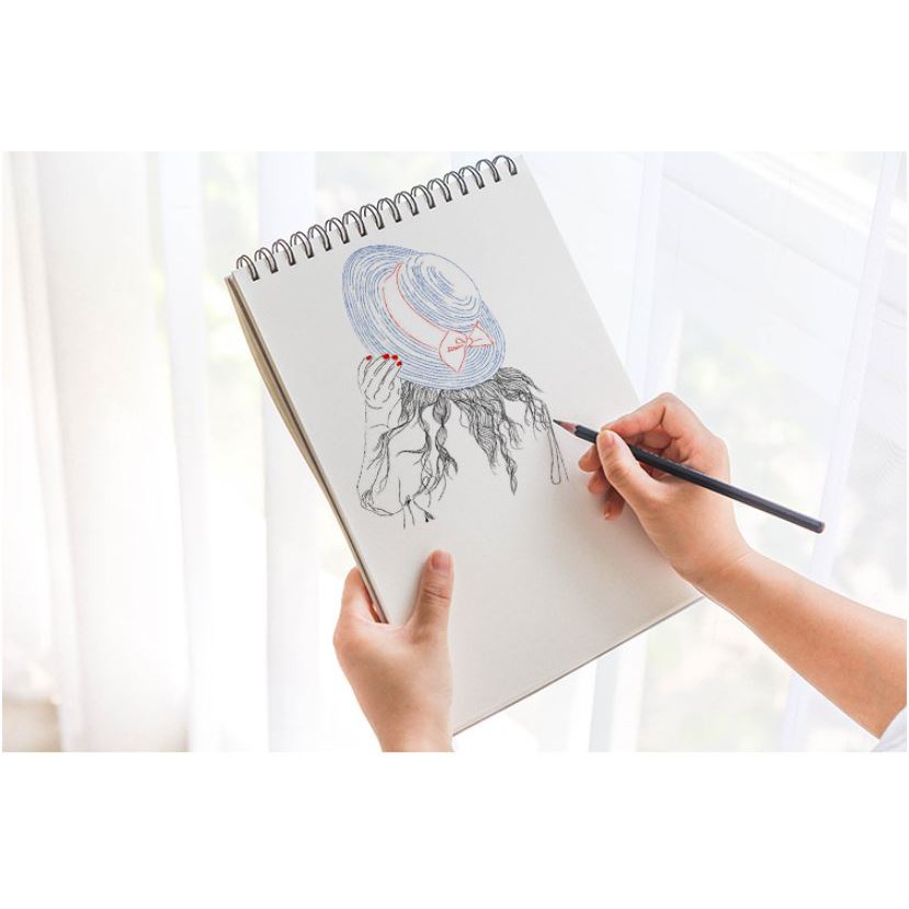 Sổ Vẽ Ký Hoạ Gáy Lò Xo Cao Cấp A4 Sketchbook