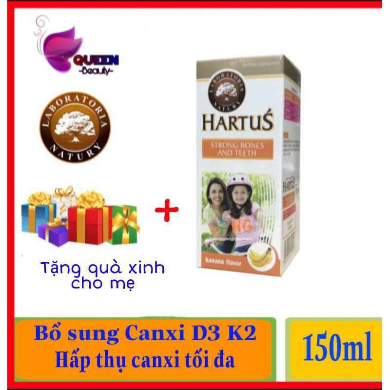 (TẶNG QUÀ) Hartus Canxi nhập khẩu Châu Âu - Bổ sung Canxi, vitamin K+D3 (Lọ 150ml)