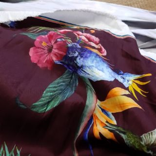 Vải thô cotton họa tiết