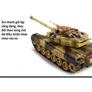 XE TĂNG ĐIỀU KHIỂN TỪ XA LOẠI CAO CẤP ĐI BẰNG XÍCH BỆ PHÁO XOAY 360 ĐỘ DÙNG SẠC SIÊU CHẮC CHẮN