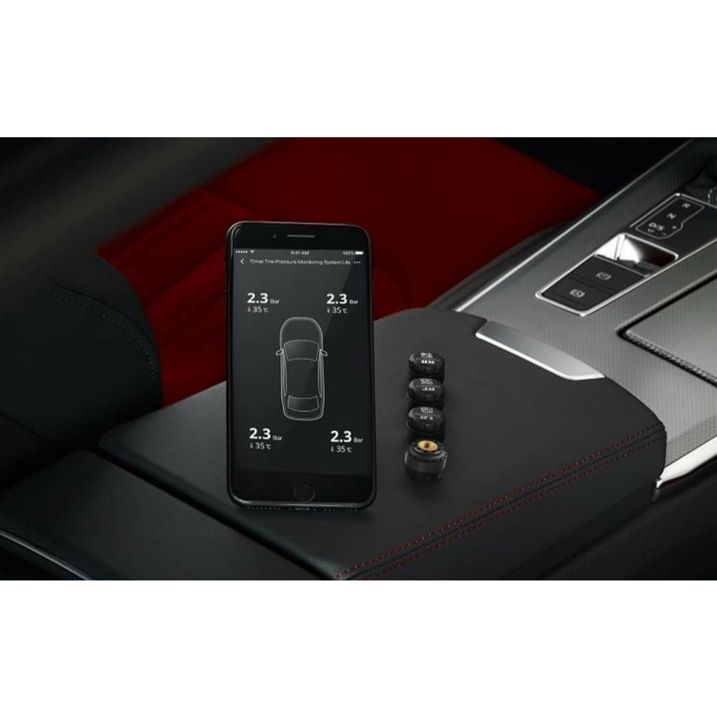 Bộ hiển thị báo áp suất lốp ô tô 70 mai xiaomi van ngoài - Bảo hành chính hãng 12 tháng