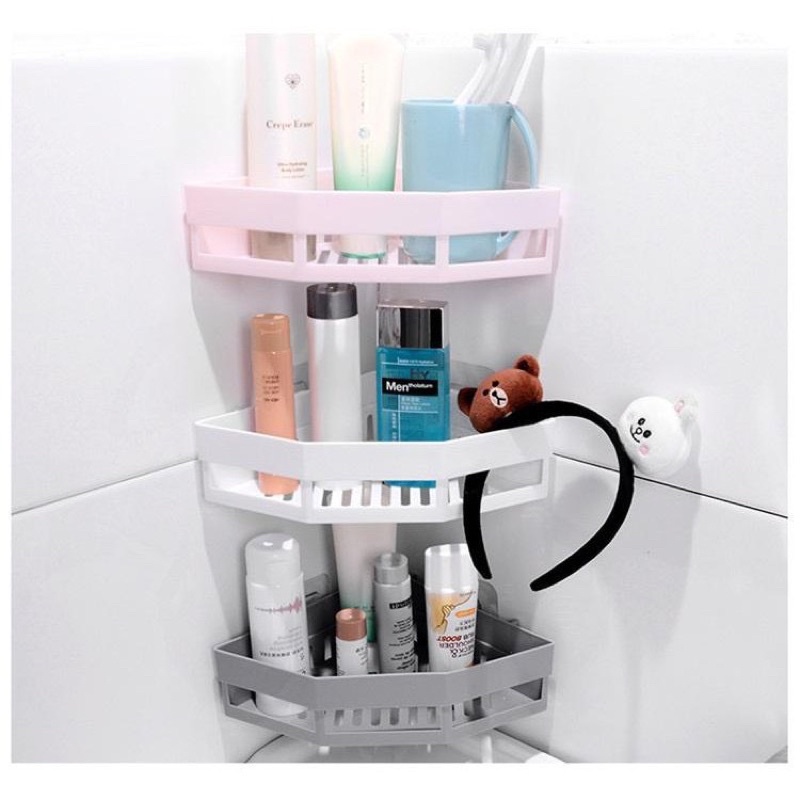 KỆ GÓC TAM GIÁC DÁN TƯỜNG PHÒNG TẮM NHÀ BẾP