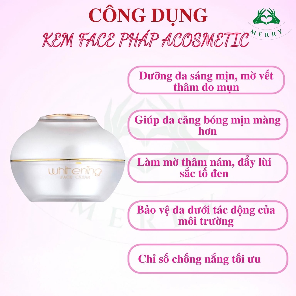 Kem Face Pháp Chính Hãng Acosmetics Merry Store Kem Face Pháp Phương Anh Mẫu Mới 2022 Giúp Trắng Da Mờ Thâm