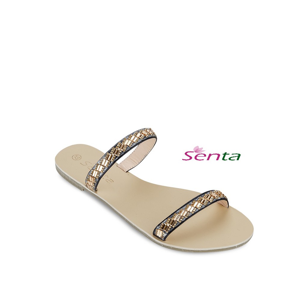 Dép quai ngang đính hạt Senta DX03
