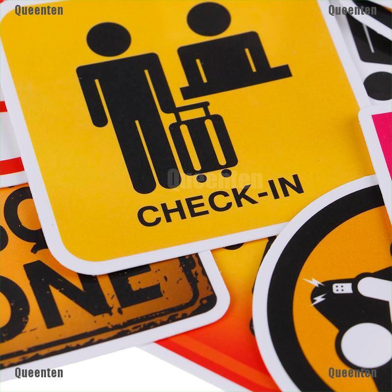 Set 50 miếng dán cảnh báo nhắc nhở đa dụng chống thấm nước