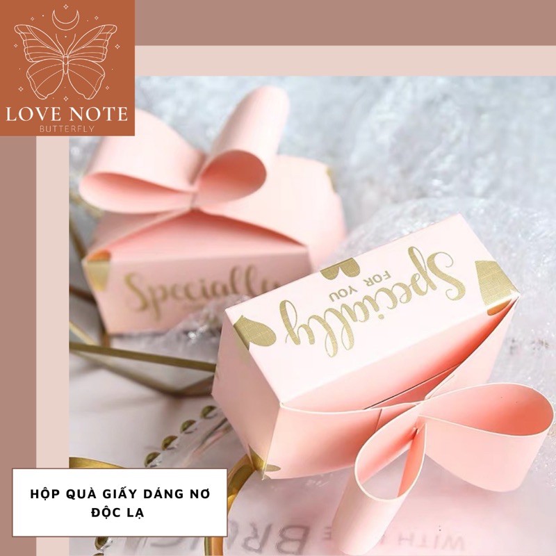 Hộp quà giấy dáng nơ đựng son, trang sức tặng sinh nhật, kỷ niệm, lễ tết, giáng sinh, Valentine | BigBuy360 - bigbuy360.vn