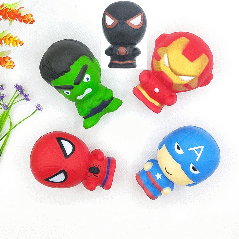Đồ chơi mềm nở chậm làm từ nhựa hình các nhân vật siêu anh hùng Marvel