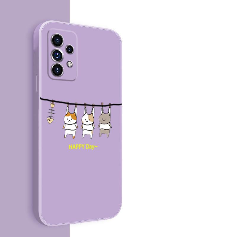 Ốp lưng samsung a33 5g samsung a53 5g samsung a73 5g Ốp Điện Thoại Silicon Mềm Mịn Hình Mèo LSMM01 Cho samsung a33 5g samsung a53 5g samsung a73 5g viền vuông cute