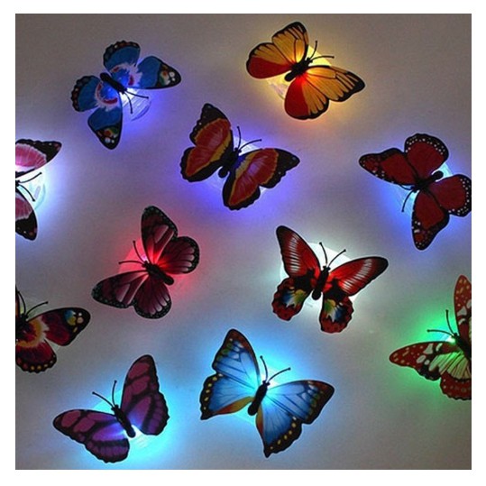 Đèn ngủ hình bướm phát sáng có đèn led -Hình bướm 3D Dán Tường Trang Trí