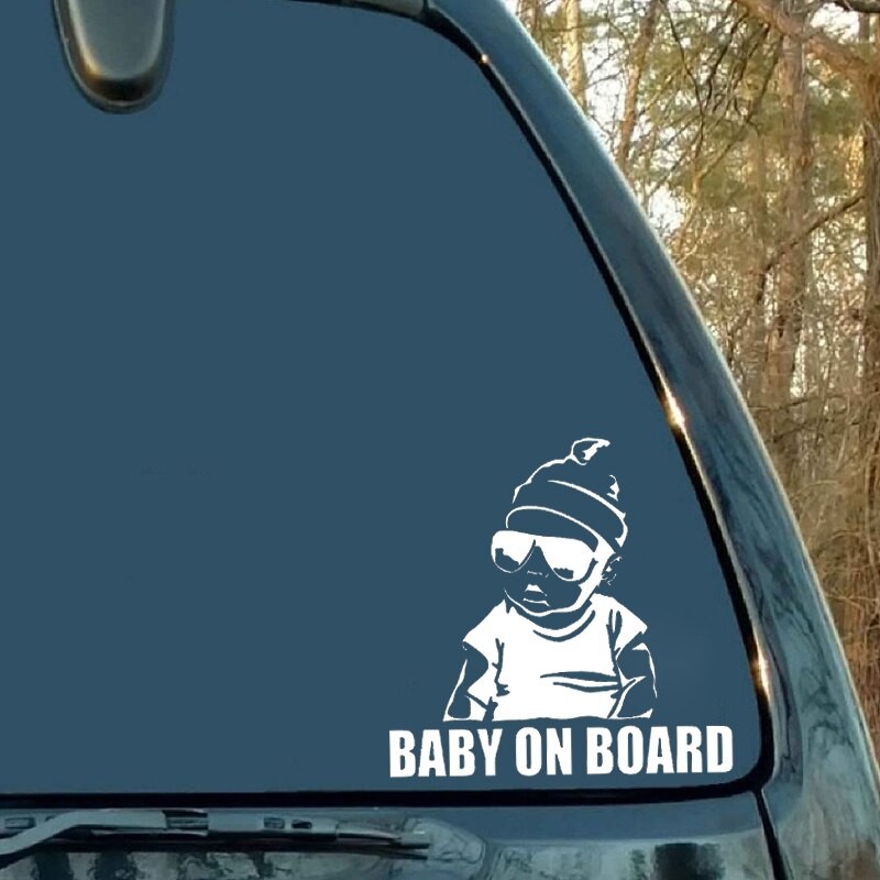Tem trang trí xe tải Baby in car decal -kt:20x20cm Tem Dán oto Sticker