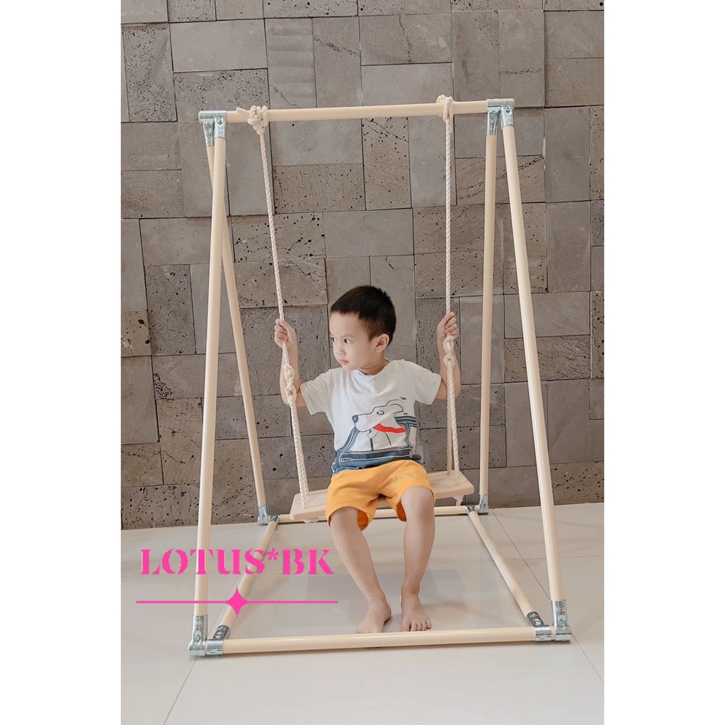 Khung xích đu nhún nhảy cho bé 2 trong 1 dùng từ sơ sinh đến lớn, siêu bền, bảo hành 5 năm
