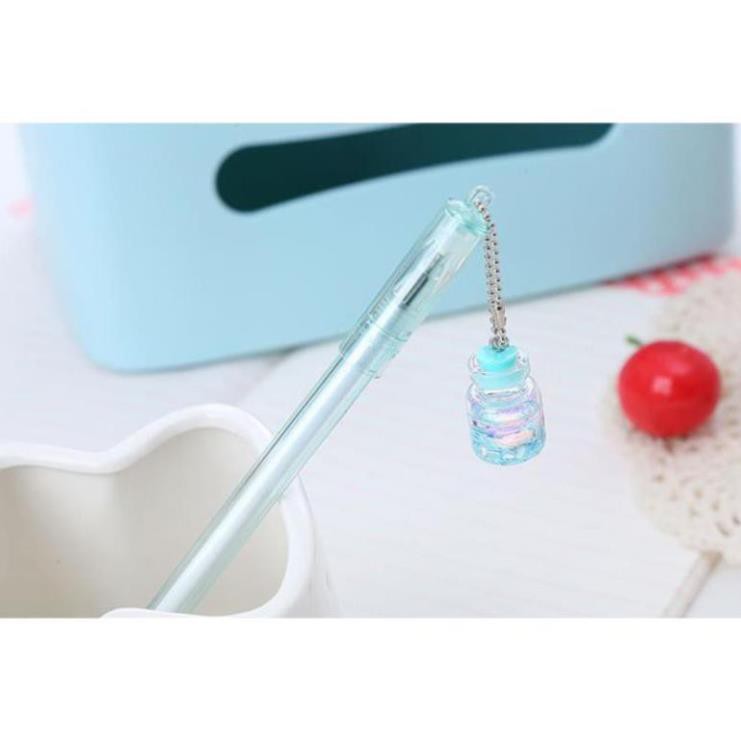 Bút Gel Nước Mực Đen Trong Suốt Lọ Thủy Tinh H66