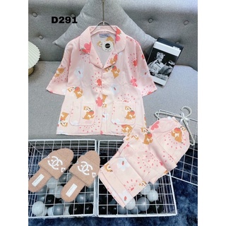 Pyjama Quần Dài Tay Cánh Dơi Vải Lụa Mango