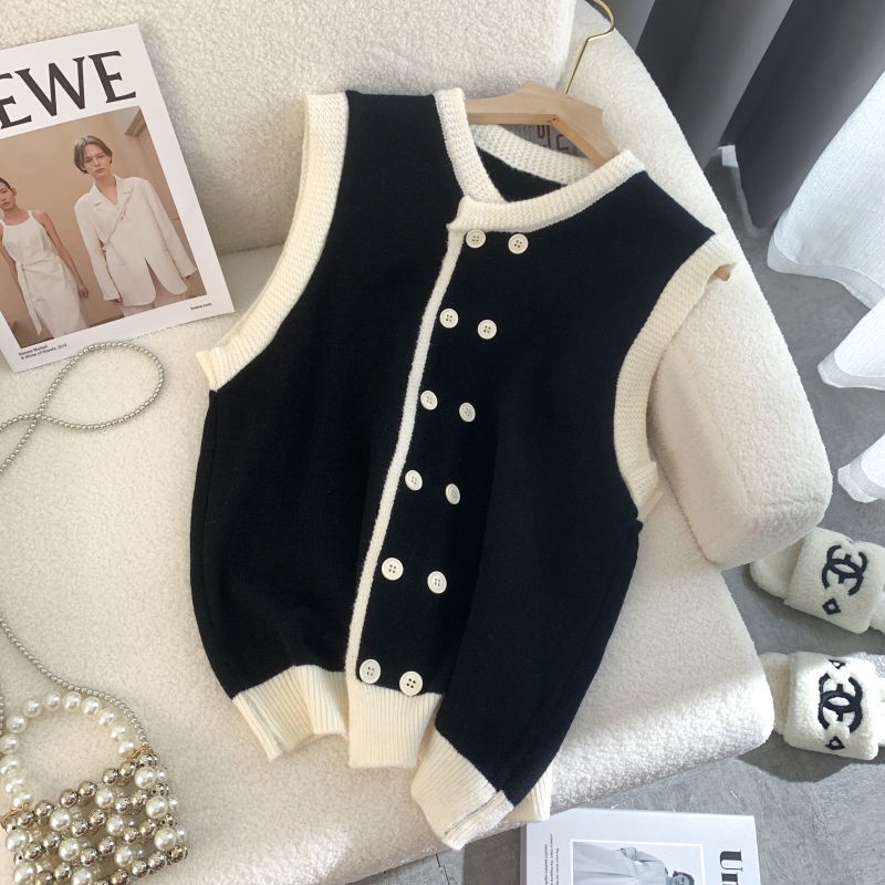 Áo Khoác Cardigan Dệt Kim Sát Nách Thời Trang Mùa Thu Cho Phái Nữ