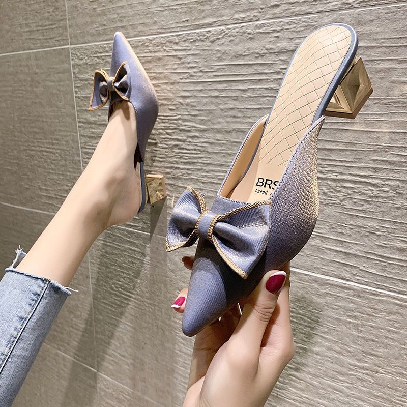 Giày Cao Gót Mũi Nhọn 3.5cm=1.38inch Thời Trang Mùa Hè Cho Nữ