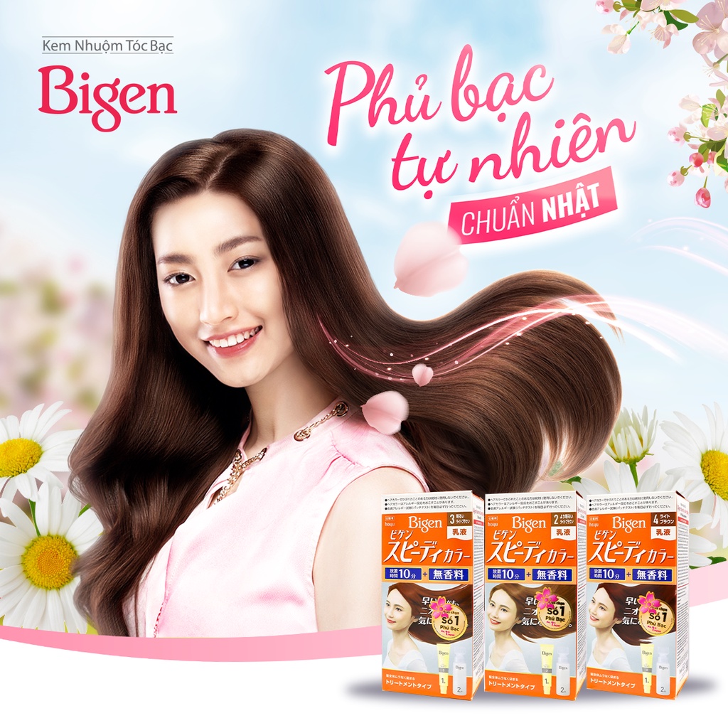 Thuốc Nhuộm Tóc phủ bạc Bigen Speedy Color Milky 80ml