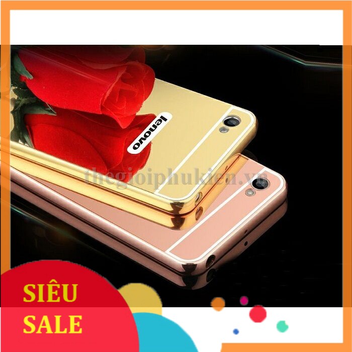Ốp lưng Lenovo S60 tráng gương viền kim loại