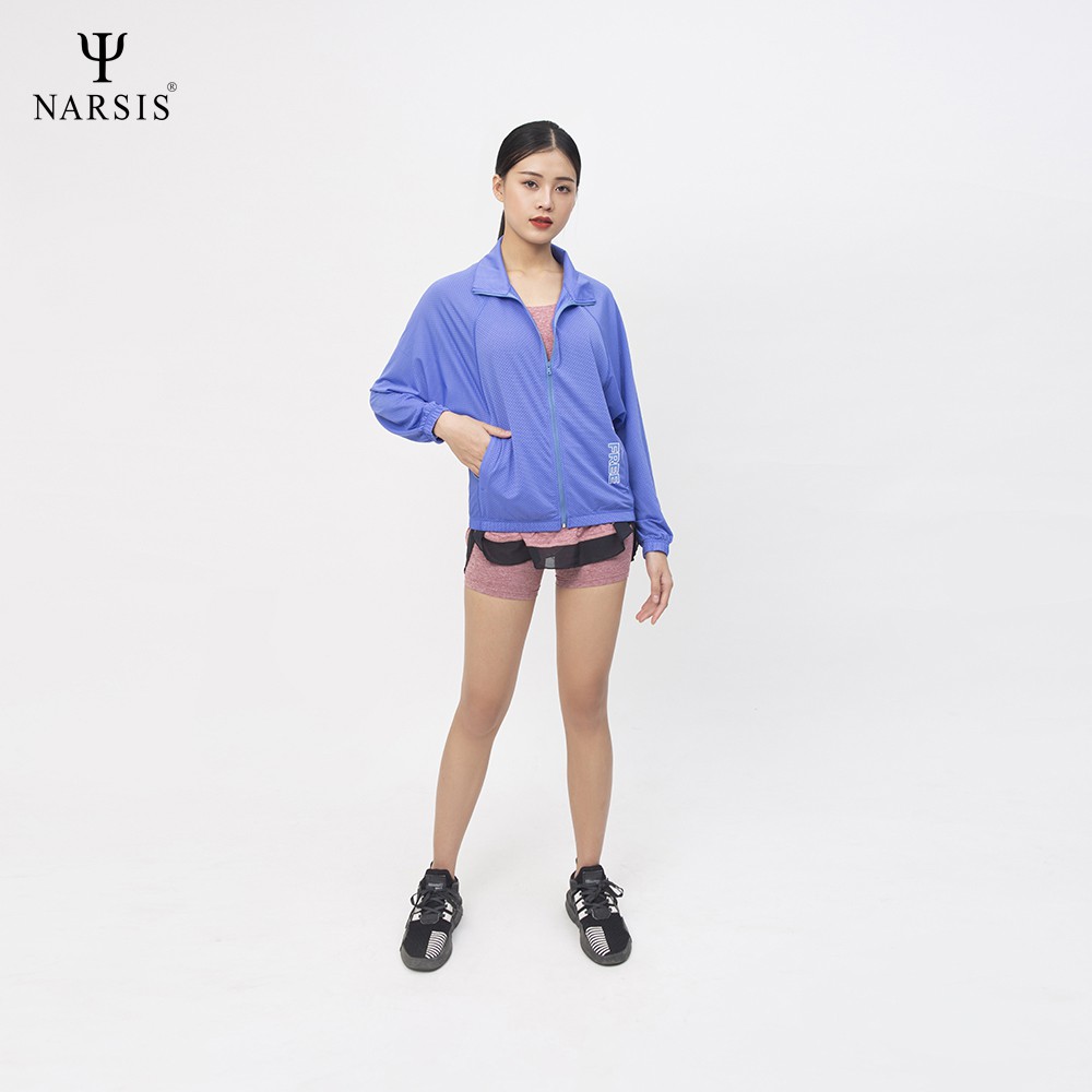 Áo khoác thể thao nữ Narsis L0018 chất Mico Poly SP màu lưới xanh