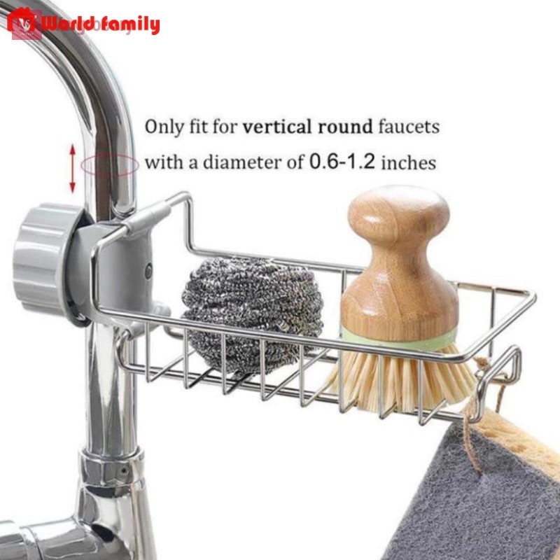 Kệ để đồ rửa chén đa năng inox_lắp đặt đơn giản canh vòi rửa tiện lợi