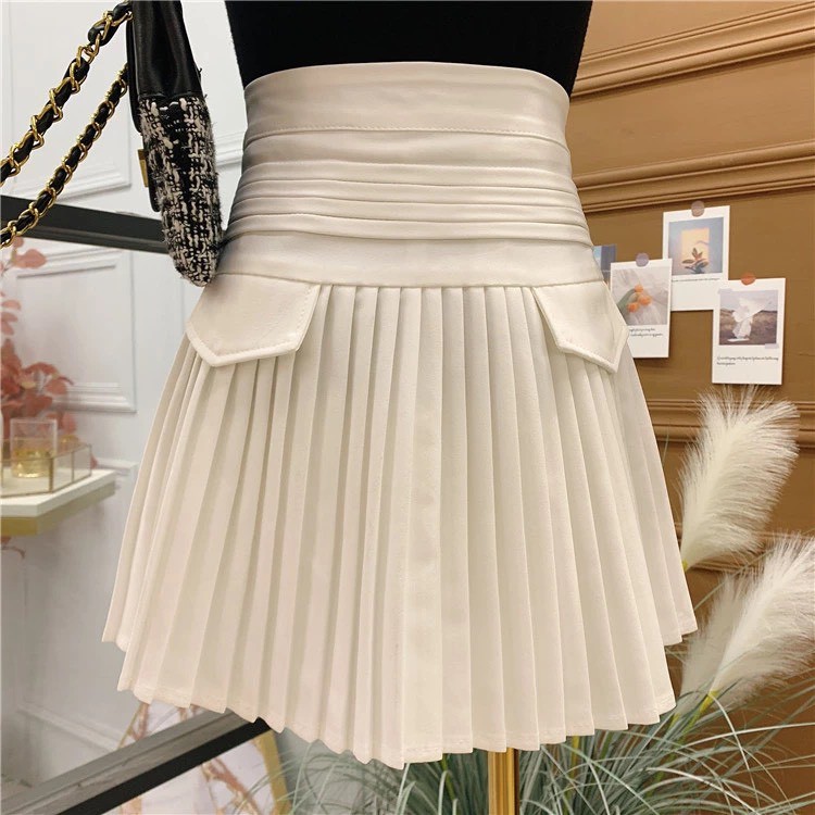 Chân Váy Lưng Cao Xếp Ly Nhỏ Màu Be Hàng Loại 2 Freeship,Chân Váy Ngắn Xếp Ly Cao Cấp Có Quần Trong Dày Dặn Siêu Xinh | BigBuy360 - bigbuy360.vn