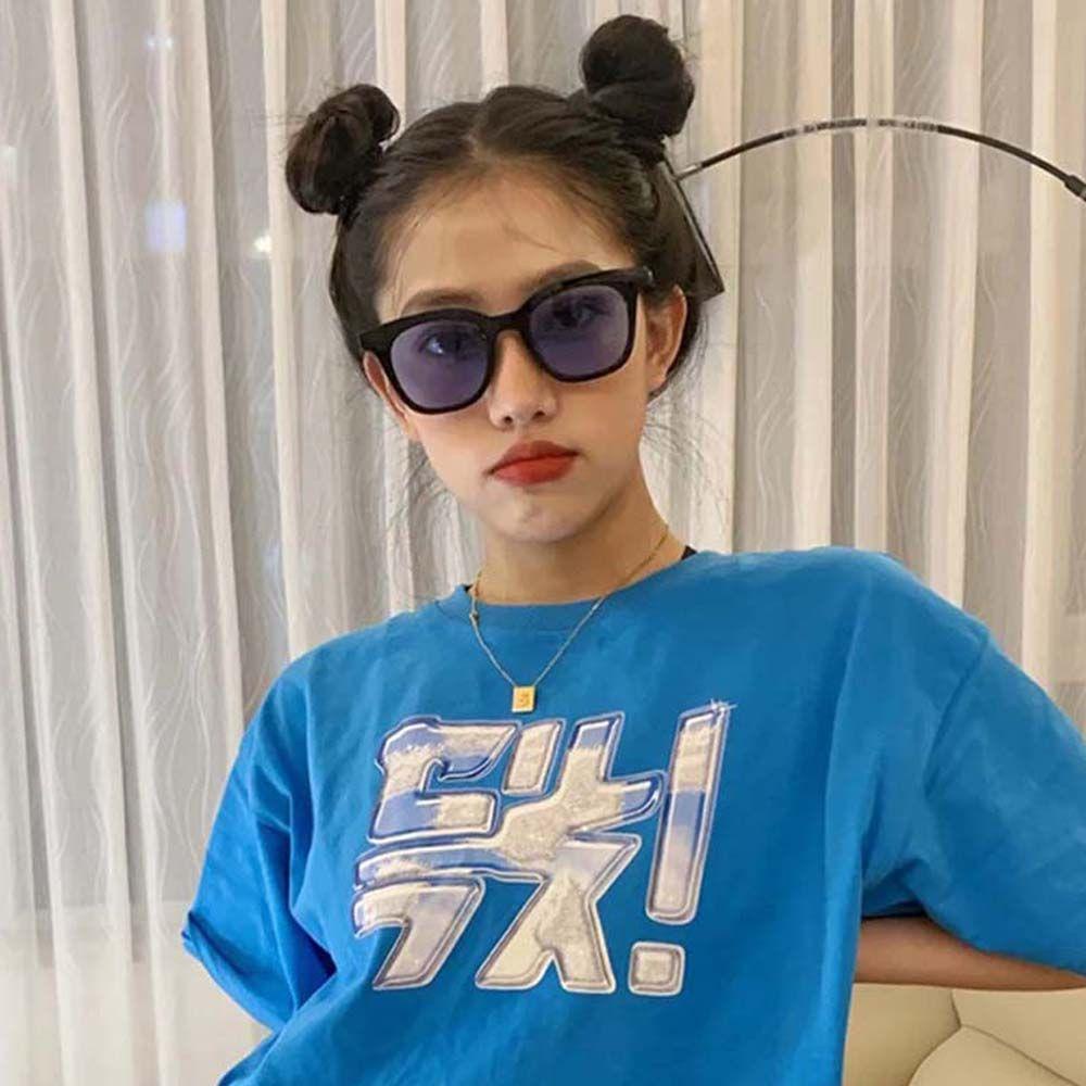 Kính Mát Gọng Vuông Màu Đen Chống Tia UV Thời Trang