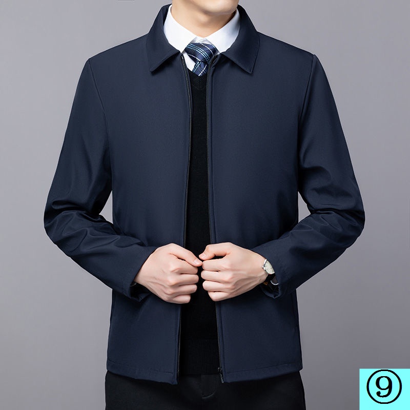 Áo Khoác Cổ Bẻ Thời Trang Công Sở Cho Nam Trung Niên