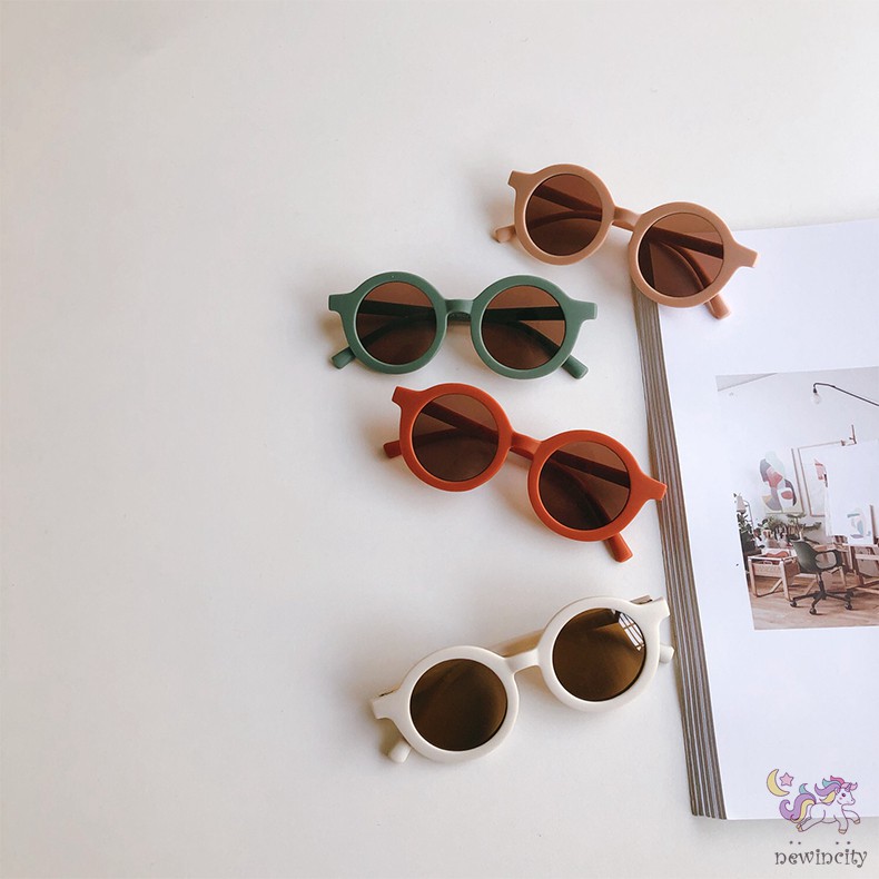 Kính Mát Màu Trơn Phong Cách Hàn Quốc Đáng Yêu Cho Bé