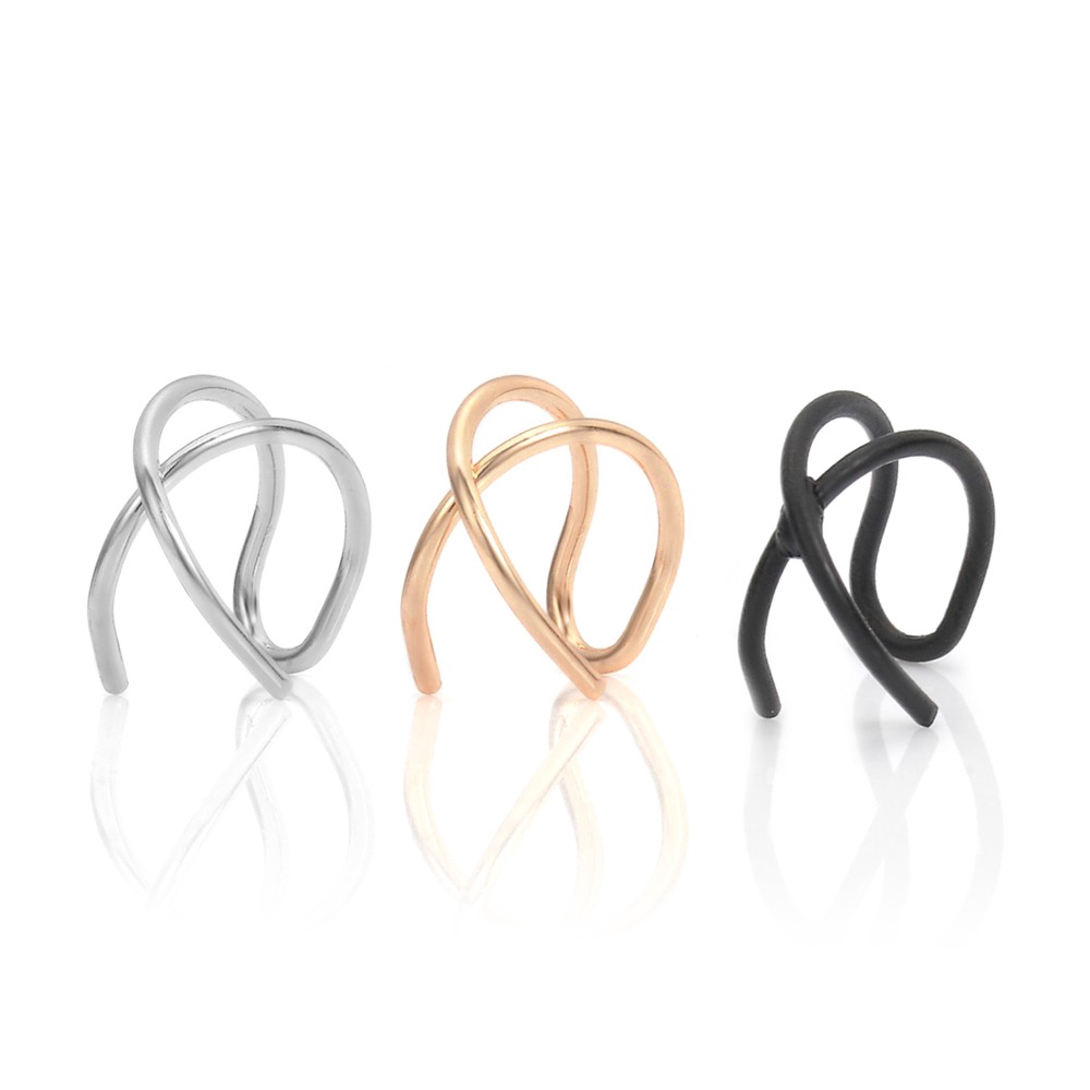 Bông Tai Kiểu Kẹp Hình Chữ Thập Đơn Giản Hiện Có 3 Màu